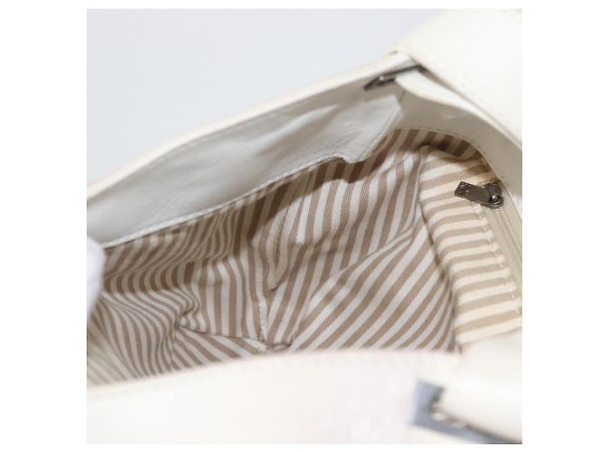 Borsa a Spalla LOEWE in Pelle Bianca Argento Auth bs33492 Bianco - vista 19