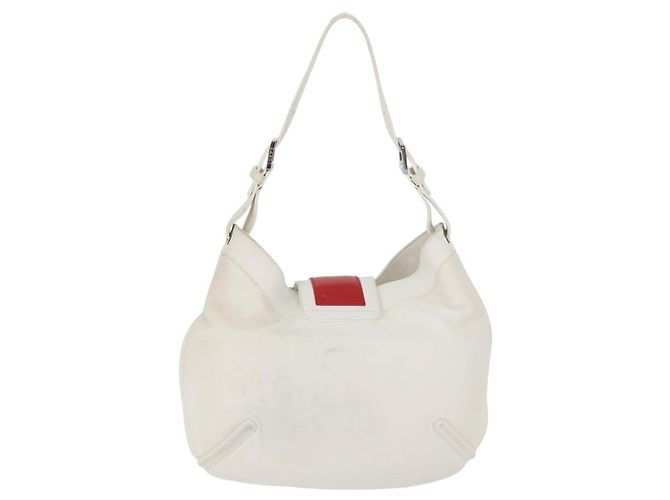 Borsa a Spalla LOEWE in Pelle Bianca Argento Auth bs33492 Bianco - vista 2