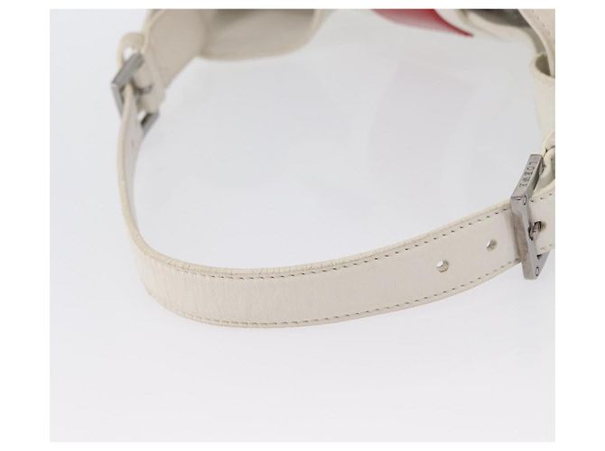 Borsa a Spalla LOEWE in Pelle Bianca Argento Auth bs33492 Bianco - vista 7