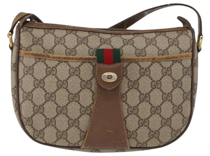 Gucci GG Supreme Web Sherry Line Tasche PVC Beige Gold 56 02 032 Auth bs33419 Golden - Ansicht 13