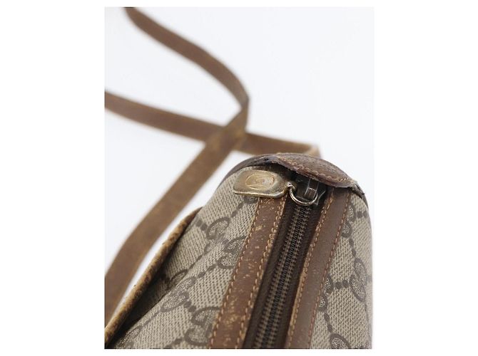 Gucci GG Supreme Web Sherry Line Tasche PVC Beige Gold 56 02 032 Auth bs33419 Golden - Ansicht 20