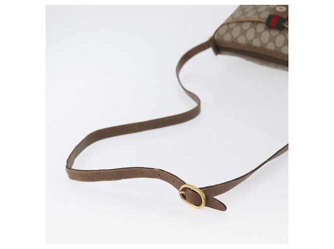 Gucci GG Supreme Web Sherry Line Tasche PVC Beige Gold 56 02 032 Auth bs33419 Golden - Ansicht 7