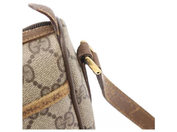 Gucci GG Supreme Web Sherry Line Tasche PVC Beige Gold 56 02 032 Auth bs33419 Golden - Ansicht 9