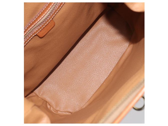 Céline CELINE Macadam Canvas Backpack PVC Leather Brown Gold Auth 169840 Golden - view 10