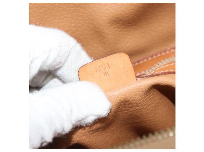 Céline CELINE Macadam Canvas Backpack PVC Leather Brown Gold Auth 169840 Golden - view 12