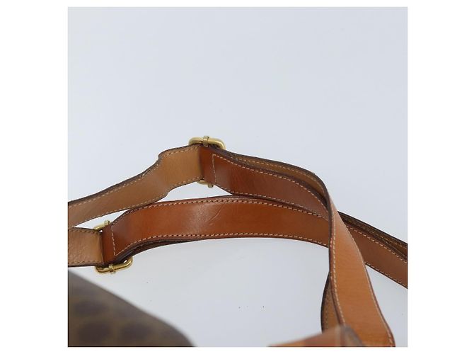 Céline CELINE Macadam Canvas Backpack PVC Leather Brown Gold Auth 169840 Golden - view 15
