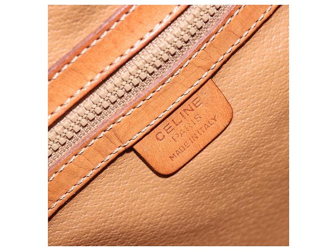 Céline CELINE Macadam Canvas Backpack PVC Leather Brown Gold Auth 169840 Golden - view 22