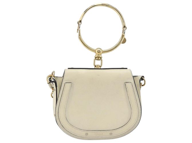 Chloé Borsa a mano Chloe Nile in pelle 2 in 1 avorio oro Auth 169835 D'oro Crudo - vista 13