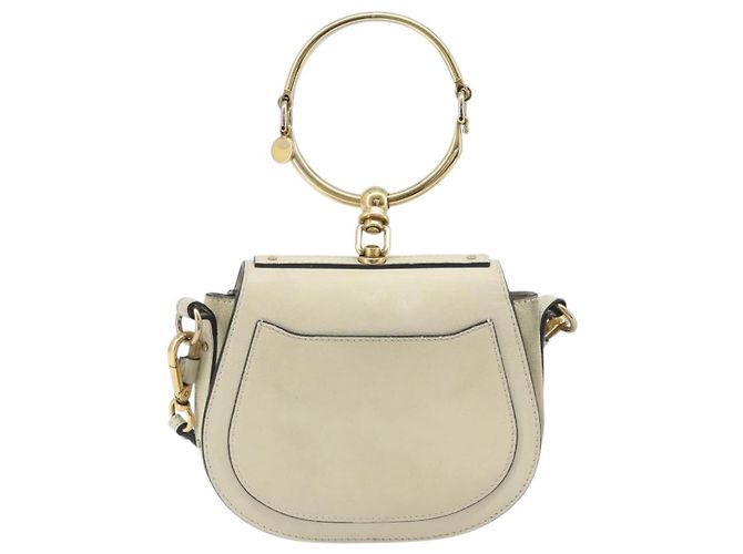 Chloé Borsa a mano Chloe Nile in pelle 2 in 1 avorio oro Auth 169835 D'oro Crudo - vista 2