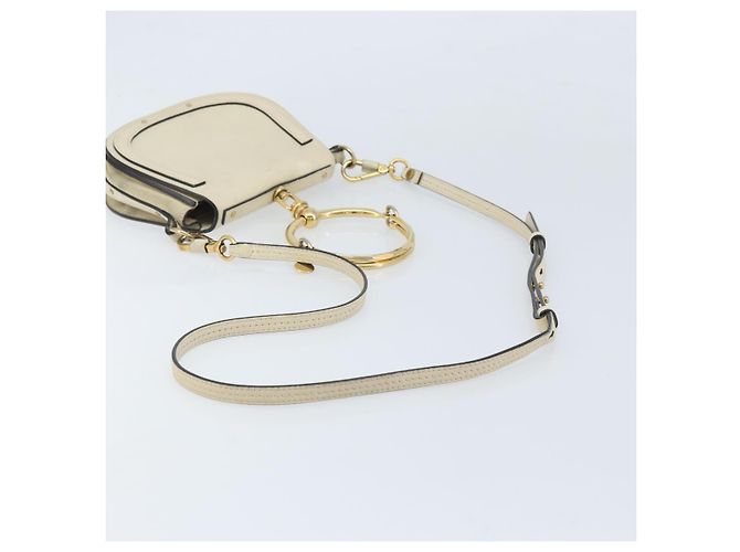 Chloé Borsa a mano Chloe Nile in pelle 2 in 1 avorio oro Auth 169835 D'oro Crudo - vista 8