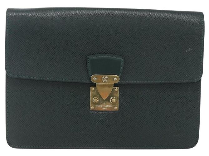 LOUIS VUITTON Pochette Kourad in Taiga Borsa Clutch Épicea M30194 LV Auth th6596 - vista 13