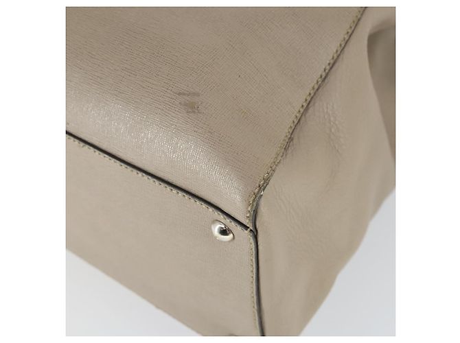 FENDI Borsa a mano To joule in pelle 2 in 1 Beige Argento Auth hk3360 - vista 17