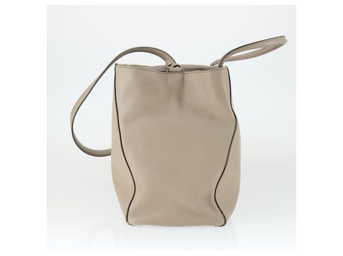 FENDI Borsa a mano To joule in pelle 2 in 1 Beige Argento Auth hk3360 - vista 3