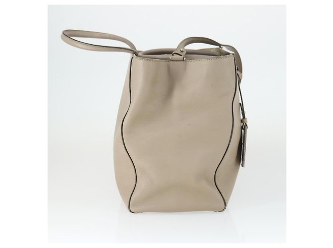 FENDI Borsa a mano To joule in pelle 2 in 1 Beige Argento Auth hk3360 - vista 4