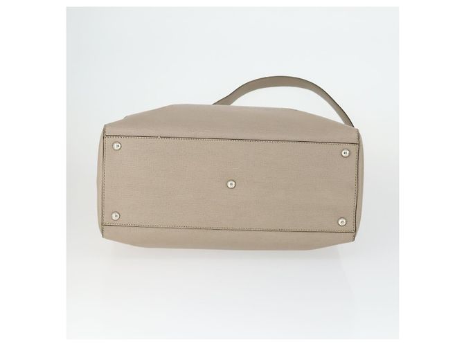 FENDI Borsa a mano To joule in pelle 2 in 1 Beige Argento Auth hk3360 - vista 5