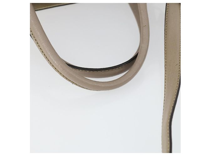 FENDI Borsa a mano To joule in pelle 2 in 1 Beige Argento Auth hk3360 - vista 8