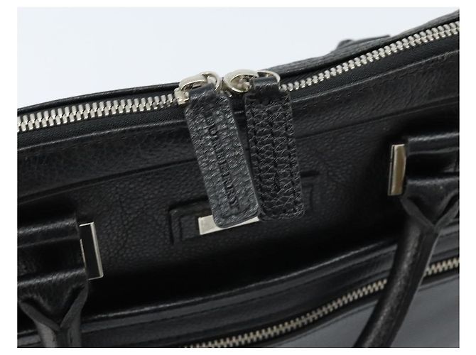 Borsa da lavoro in pelle nera e argento Burberry Auth bs33513 Nero - vista 10