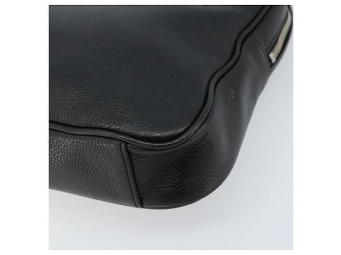 Borsa da lavoro in pelle nera e argento Burberry Auth bs33513 Nero - vista 14
