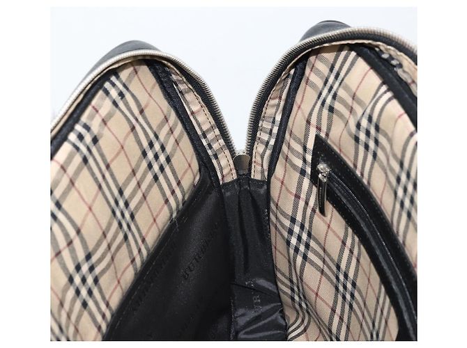 Borsa da lavoro in pelle nera e argento Burberry Auth bs33513 Nero - vista 19
