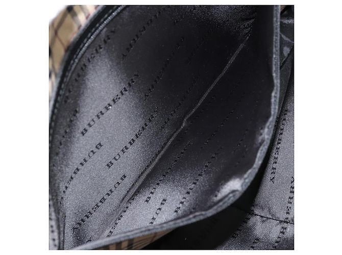Borsa da lavoro in pelle nera e argento Burberry Auth bs33513 Nero - vista 21
