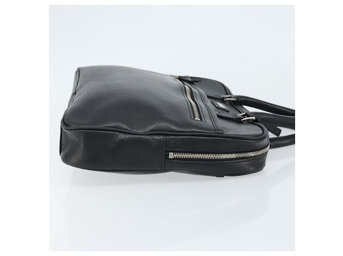 Borsa da lavoro in pelle nera e argento Burberry Auth bs33513 Nero - vista 3