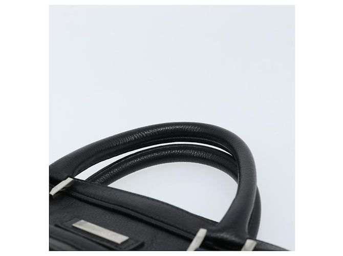 Borsa da lavoro in pelle nera e argento Burberry Auth bs33513 Nero - vista 8