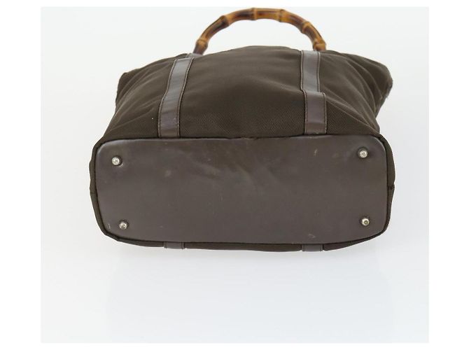 Borsa GUCCI Nylon 2 Set Kaki Nero Auth ti3748 Cachi - vista 15