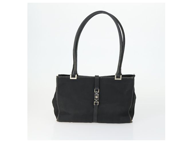 Borsa GUCCI Nylon 2 Set Kaki Nero Auth ti3748 Cachi - vista 2
