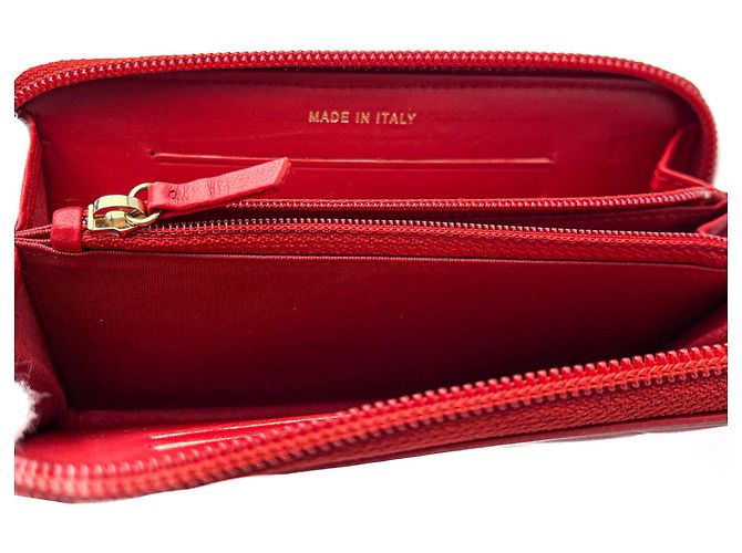 Chanel Boy Lambskin Leather Matelassè Zip Wallet Raspberry Red - view 10