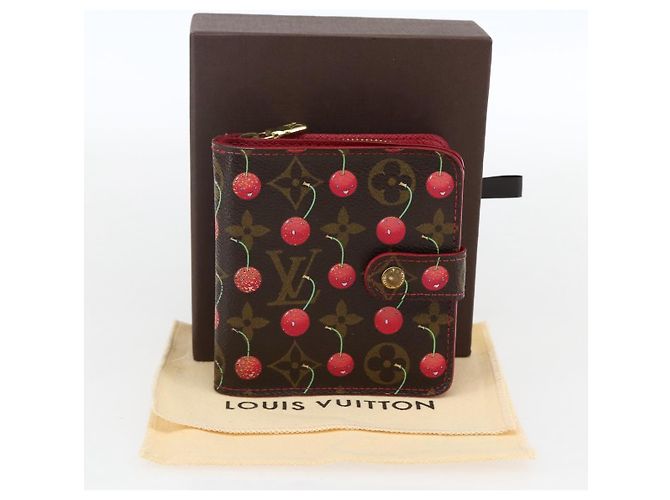 LOUIS VUITTON Monogram Cherry Compact Zip Bifold Wallet M95005 LV Auth 165814V - view 12