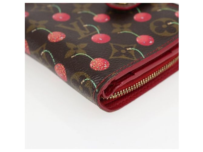 LOUIS VUITTON Monogram Cherry Compact Zip Bifold Wallet M95005 LV Auth 165814V - view 14