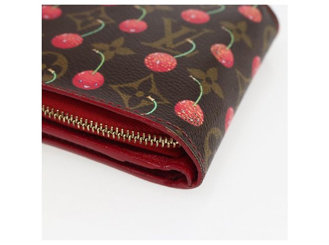 LOUIS VUITTON Monogram Cherry Compact Zip Bifold Wallet M95005 LV Auth 165814V - view 15