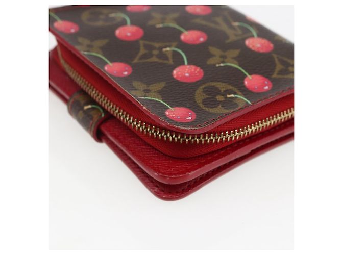 LOUIS VUITTON Monogram Cherry Compact Zip Bifold Wallet M95005 LV Auth 165814V - view 16
