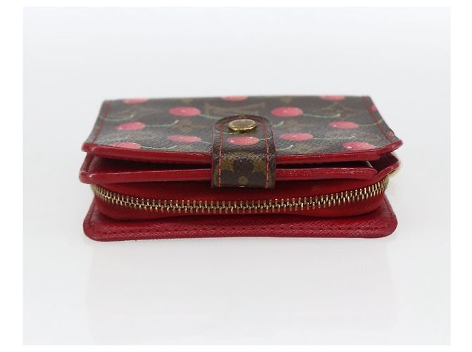LOUIS VUITTON Monogram Cherry Compact Zip Bifold Wallet M95005 LV Auth 165814V - view 3