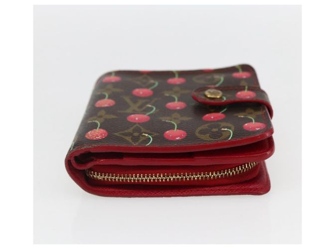 LOUIS VUITTON Monogram Cherry Compact Zip Bifold Wallet M95005 LV Auth 165814V - view 6