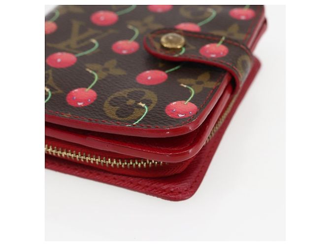 LOUIS VUITTON Monogram Cherry Compact Zip Bifold Wallet M95005 LV Auth 165814V - view 7