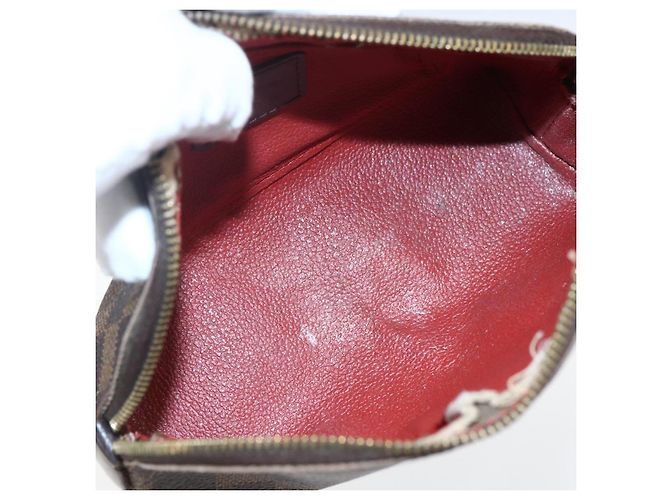LOUIS VUITTON Pochette Cosmetica PM Damier Ebene N47516 Auth LV 166844 - vista 10