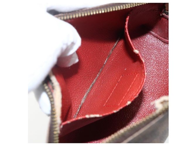 LOUIS VUITTON Pochette Cosmetica PM Damier Ebene N47516 Auth LV 166844 - vista 11