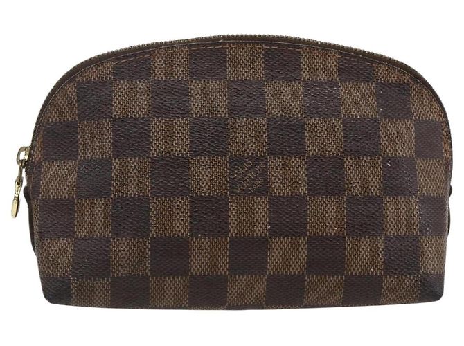 LOUIS VUITTON Pochette Cosmetica PM Damier Ebene N47516 Auth LV 166844 - vista 13
