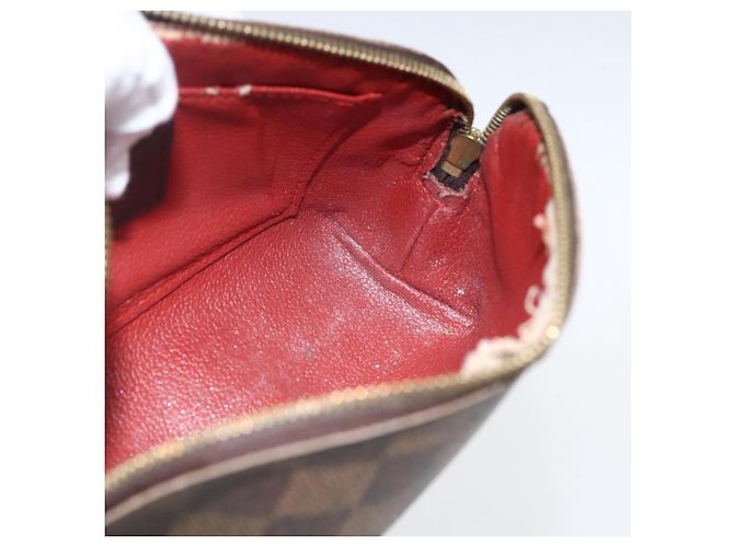 LOUIS VUITTON Pochette Cosmetica PM Damier Ebene N47516 Auth LV 166844 - vista 17