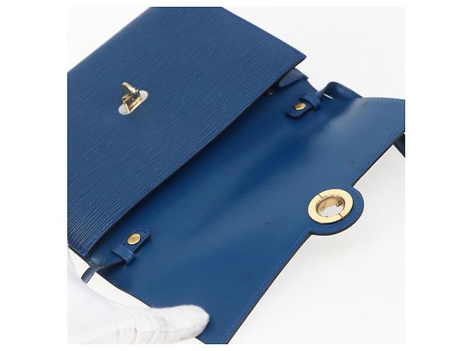 LOUIS VUITTON Epi Pochette Arche Borsa a Spalla Blu M52575 LV Auth ka2567 - vista 19