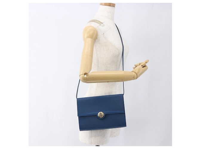 LOUIS VUITTON Epi Pochette Arche Borsa a Spalla Blu M52575 LV Auth ka2567 - vista 24