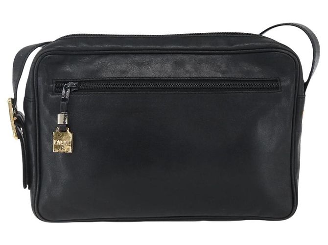 LOEWE Borsa a Spalla Anagram Pelle Nera Oro Auth 173482 Nero D'oro - vista 2