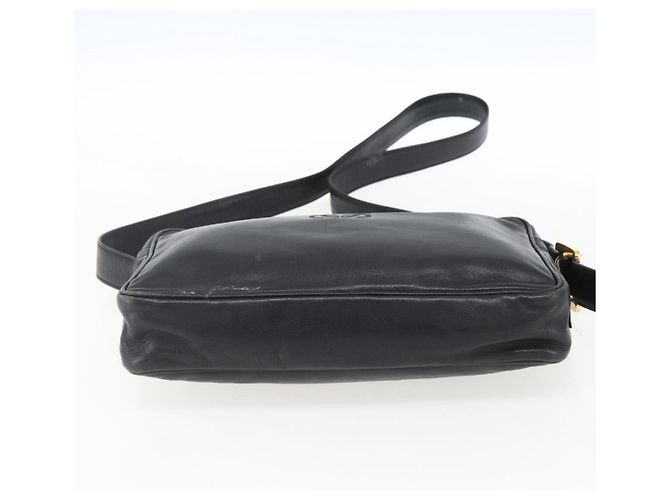 LOEWE Borsa a Spalla Anagram Pelle Nera Oro Auth 173482 Nero D'oro - vista 5