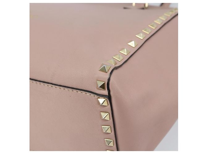 Valentino Borsa Tote in pelle 2 in 1 Rosa Oro Auth BA10420 D'oro - vista 17