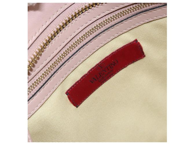 Valentino Borsa Tote in pelle 2 in 1 Rosa Oro Auth BA10420 D'oro - vista 21