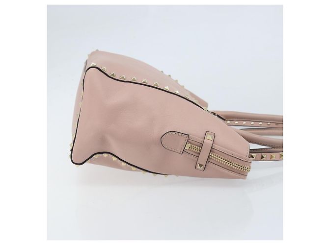 Valentino Borsa Tote in pelle 2 in 1 Rosa Oro Auth BA10420 D'oro - vista 3
