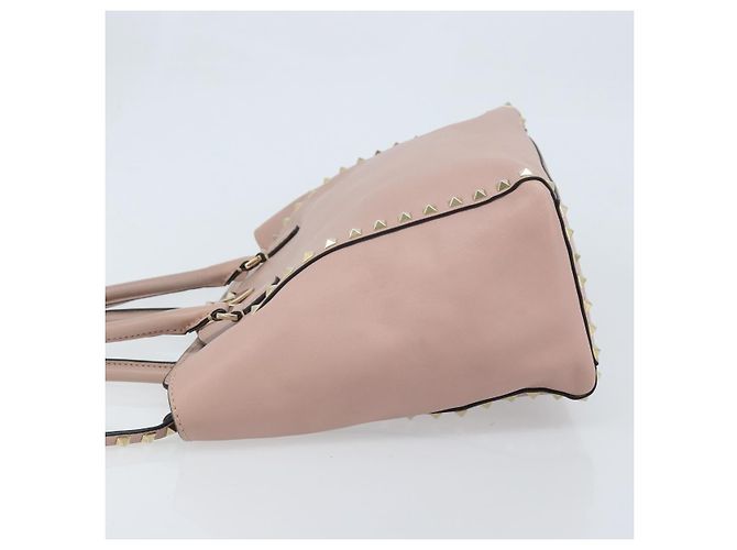 Valentino Borsa Tote in pelle 2 in 1 Rosa Oro Auth BA10420 D'oro - vista 4
