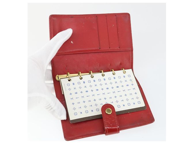 LOUIS VUITTON Agenda PM en Epi Monogram Vernis Cubierta de Día 2 Set Rojo LV Auth bs33370 Roja - vista 16