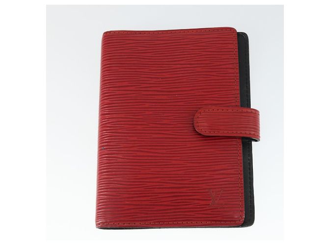 LOUIS VUITTON Agenda PM en Epi Monogram Vernis Cubierta de Día 2 Set Rojo LV Auth bs33370 Roja - vista 2